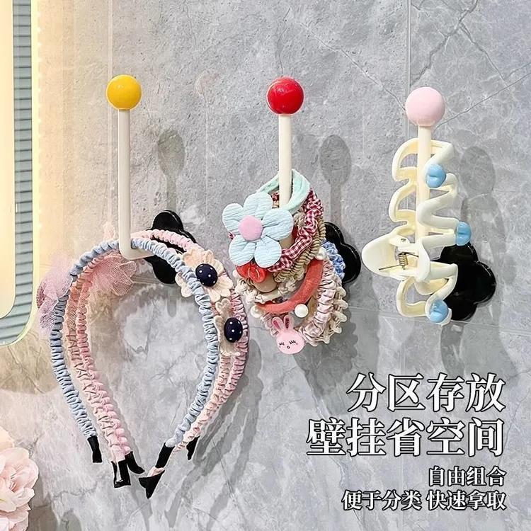 挂钩发饰挂钩发箍头箍粘钩挂墙架卫生间发圈收纳壁挂头绳发绳皮筋