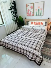 200*230冬天加厚加绒牛奶绒床盖柔软保暖韩式床单床炕单通用