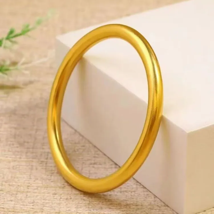 铜合金手镯 精工6mm传承手镯时尚百搭古法磨砂