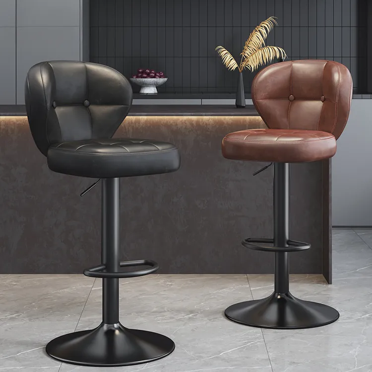 可升降可旋转吧椅吧台椅子靠背椅前台收银吧凳高凳KTV酒吧高脚凳