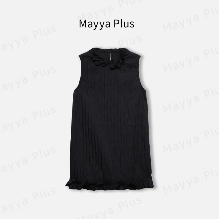 【女主角】Mayya Plus麦芽定制秋冬气质显瘦叠搭无袖连衣裙32546883