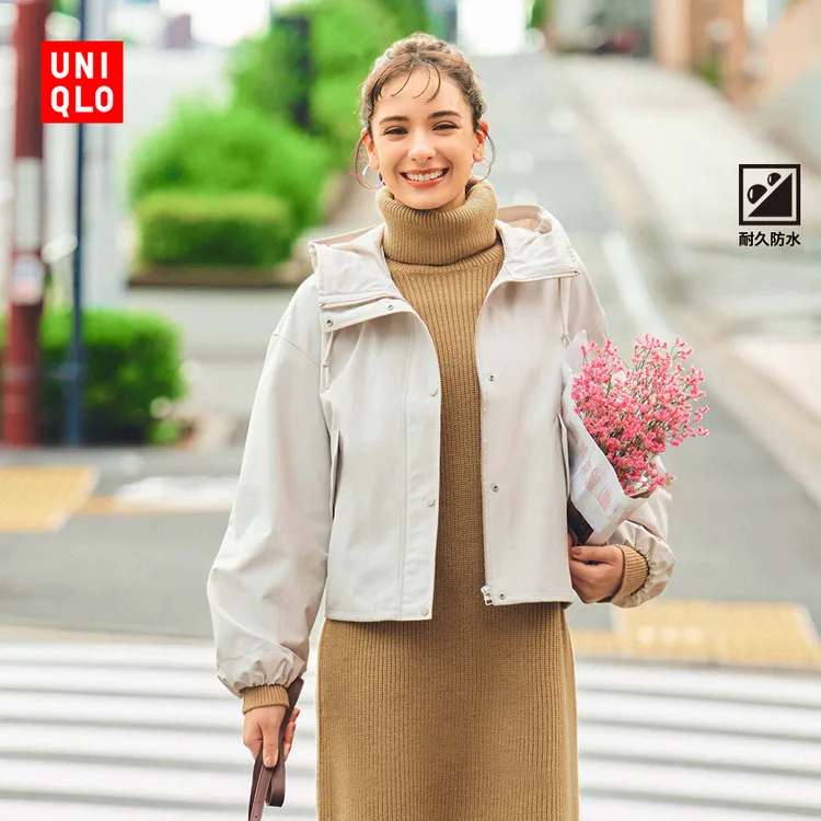 优衣库女装休闲连帽短外套/时尚百搭25秋冬新款479229