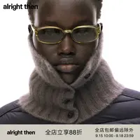 alright then绵羊毛兔毛混纺系扣扣子可调节围脖