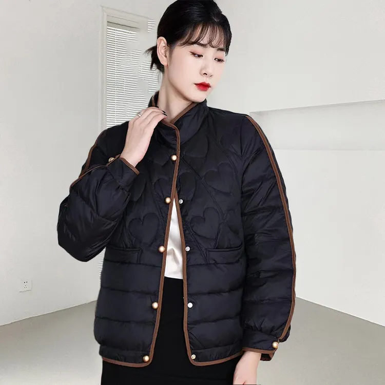 DUCURNO高级感短款羽绒服女冬季2025年新款时尚宽松轻薄保暖外套