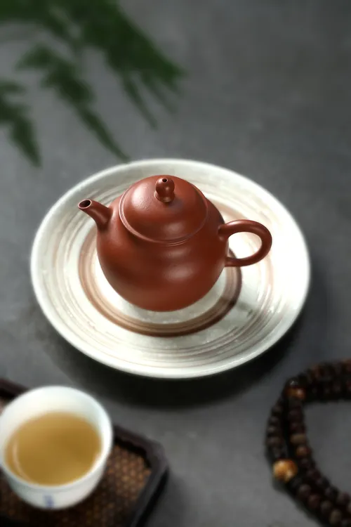 全手工 【朱泥秋水】紫砂小品壶130cc