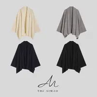【THE AIMAO】“慵懒廓形”精纺100羊毛松弛氛围廓形显瘦披肩XYX82792