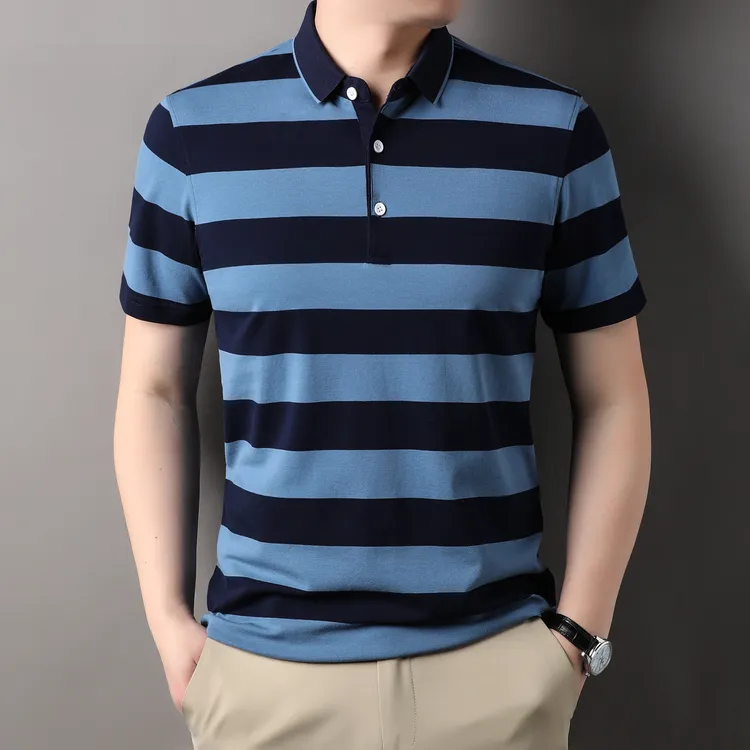  LOYALBIRD/忠诚鸟商务男士中年Polo衫夏季休闲短袖优质翻领棉T恤