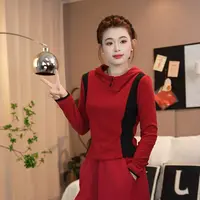 玉姐-双面绒新款设计感拼接长袖修身舒适打底T恤