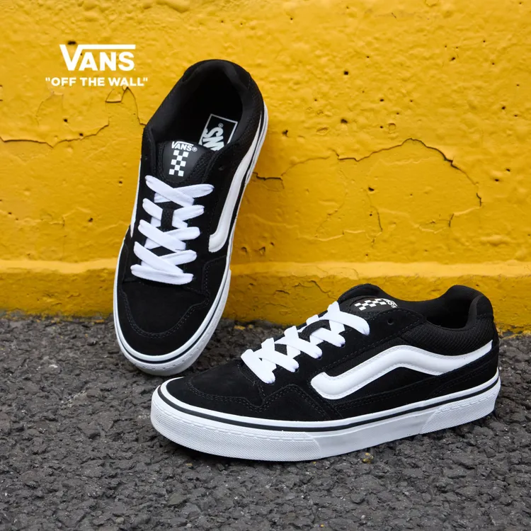 VANS范斯官方Caldrone经典黑时尚胖胖鞋低帮复古运动板鞋Z4ABA2