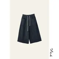 松紧腰抽绳七分短裤F-K2510