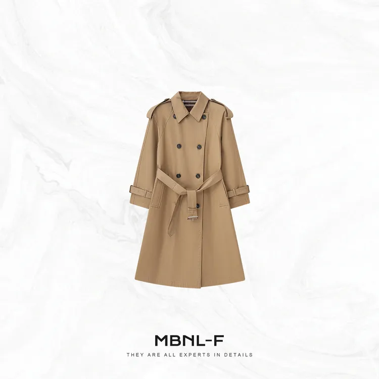 MBNL-F “极简巴博” 天丝棉密纺经典英伦风风衣外套 秦磊TH-FY013