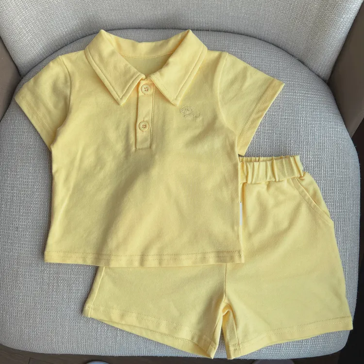 【翻领】婴儿装男女童背心夏装宝宝风polo衫婴儿两件套
