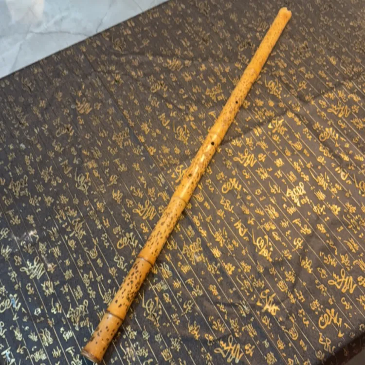 专业演奏收藏级花斑竹八孔G调F调E调洞萧民族乐器直播间试音洞箫
