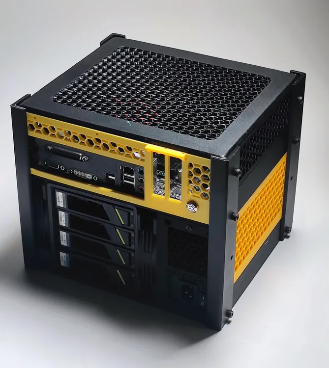 3D打印NAS机箱itx主板，硬盘笼4盘位3.5寸硬盘2.5硬盘6盘位nas机箱