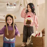 小O宝Okids童装  2025冬季新款【猫象兔】趣味萌宠毛衣~ OF594058