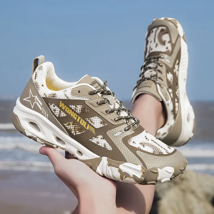 4E宽楦户外登山鞋男夏季防滑透气越野徒步鞋网面轻便耐磨爬山鞋