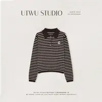 UTWU小敏「松弛vibe」110支美丽诺羊毛×山羊绒撞色针织衫UTAZ1045