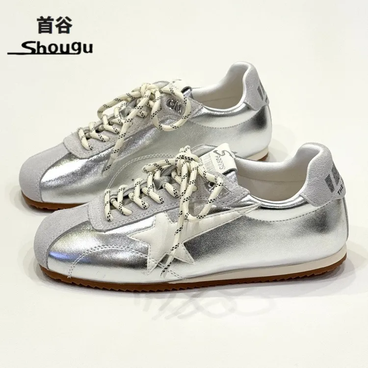 shougu/首谷内增高小众德训鞋系带阿甘鞋休闲运动百搭复古板鞋女