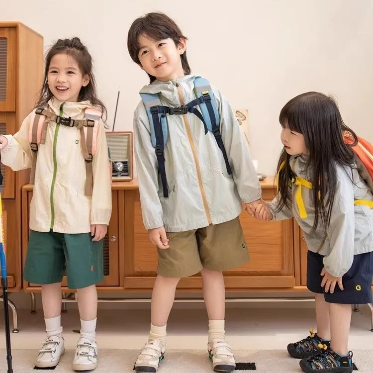 童装男女童2025夏季撞色清凉儿童防晒衣原纱防晒服透气薄款外套潮