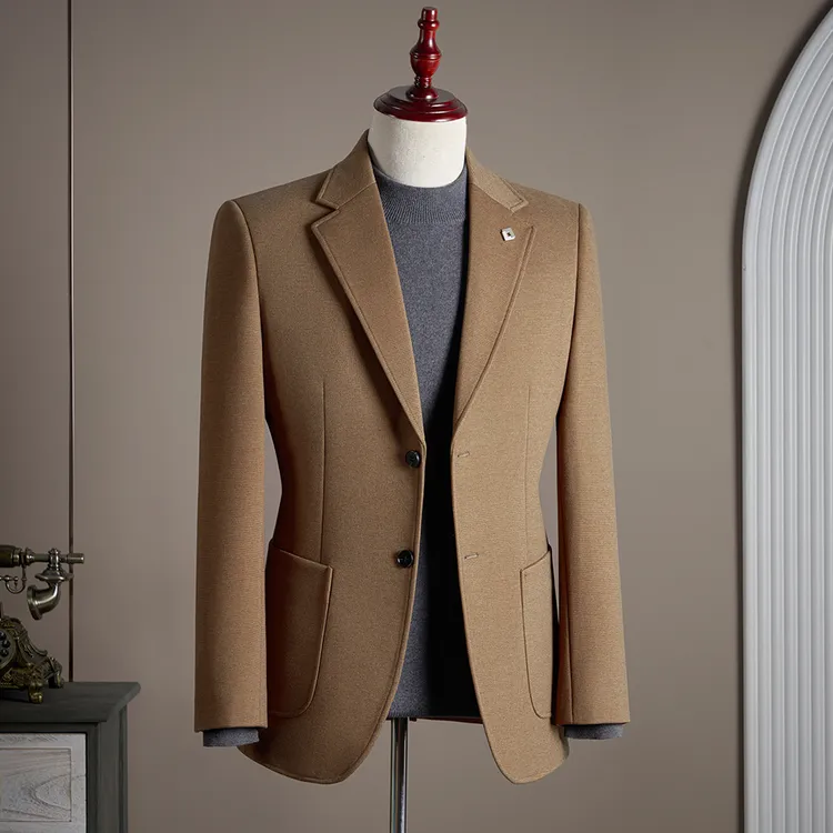 【TGH】华夫格商务百搭休闲时尚秋冬加厚修身西服外套帅外套DX2201