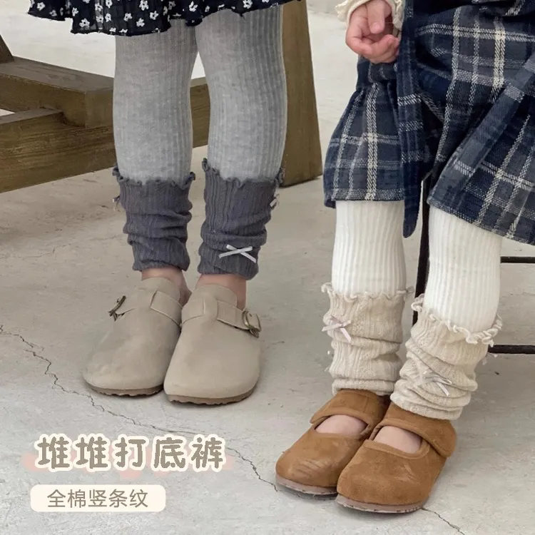 女童春秋新款针织打底袜宝宝中厚高弹堆堆裤袜儿童洋气秋冬打底裤