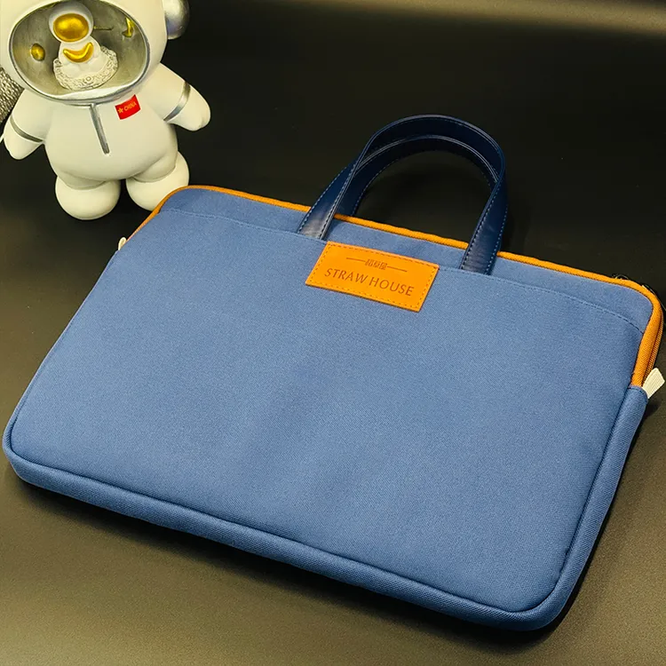 斜跨笔记本电脑包防震适用华为14寸联想16寸苹果13.3寸戴尔15.6寸