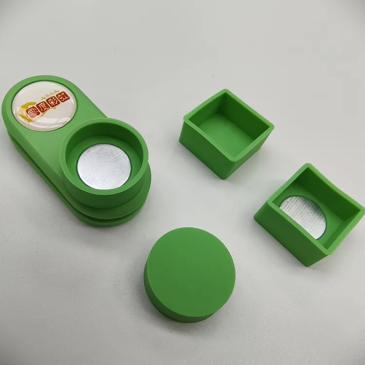 强磁台球巧克夹圆形方形斯诺克巧粉夹便携桌球枪粉套用品