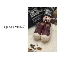 QIAO YIN“鞋子”休闲扣复古休闲青年潮流单鞋QY28351