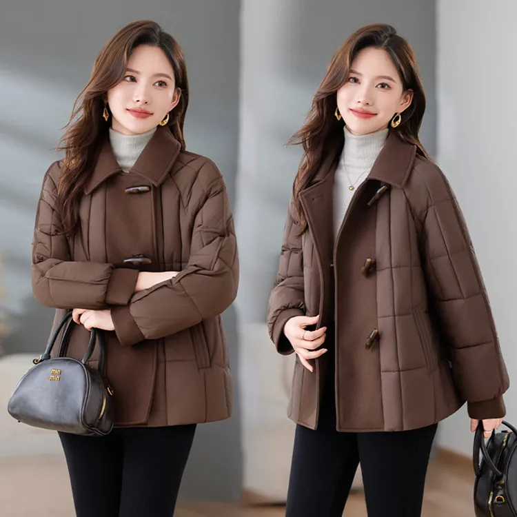 时尚妈妈冬装洋气棉服外套2025新款中老年女装加厚保暖气质棉服