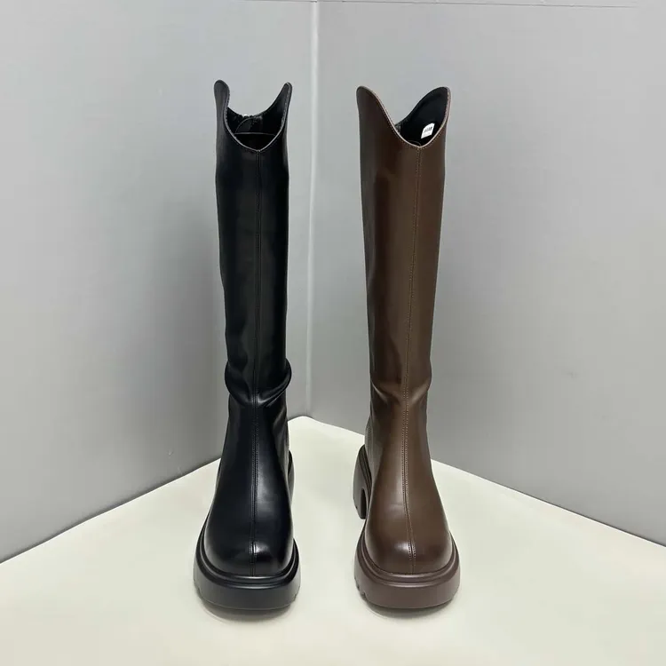 8809秋冬新品超轻厚底显瘦长筒靴骑士靴不过膝百搭