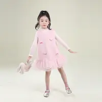 0769914女童秋冬款连衣裙2025新款小女孩周岁生日礼服裙公主裙子