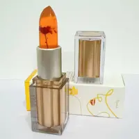 亮闪晶莹花艺果冻变色口红保湿持久