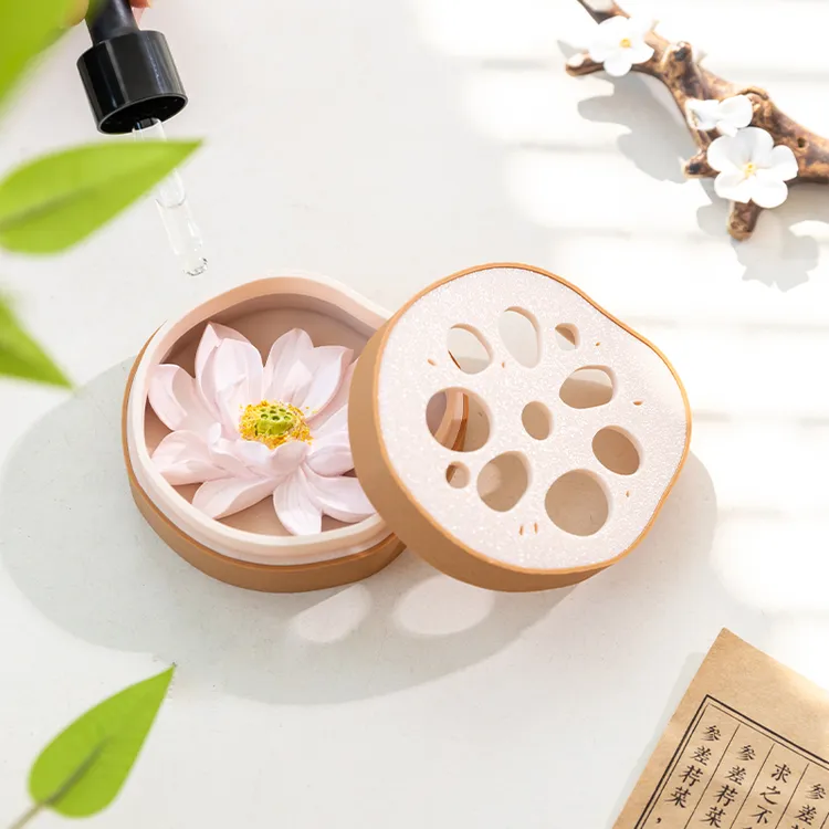 阿楹 高级感女生香薰扩散器工位卧室衣柜厕所精油挥发石膏花摆件