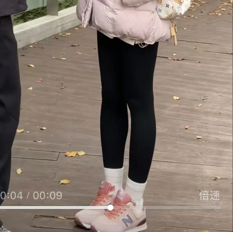 宿慕SUMU 冬季新款加绒加厚保暖拉链收腹芭比裤10-25鲨鱼裤9906