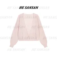 【SANSAN】小香风气质短款休闲针织外套百搭开衫上衣DY-6797