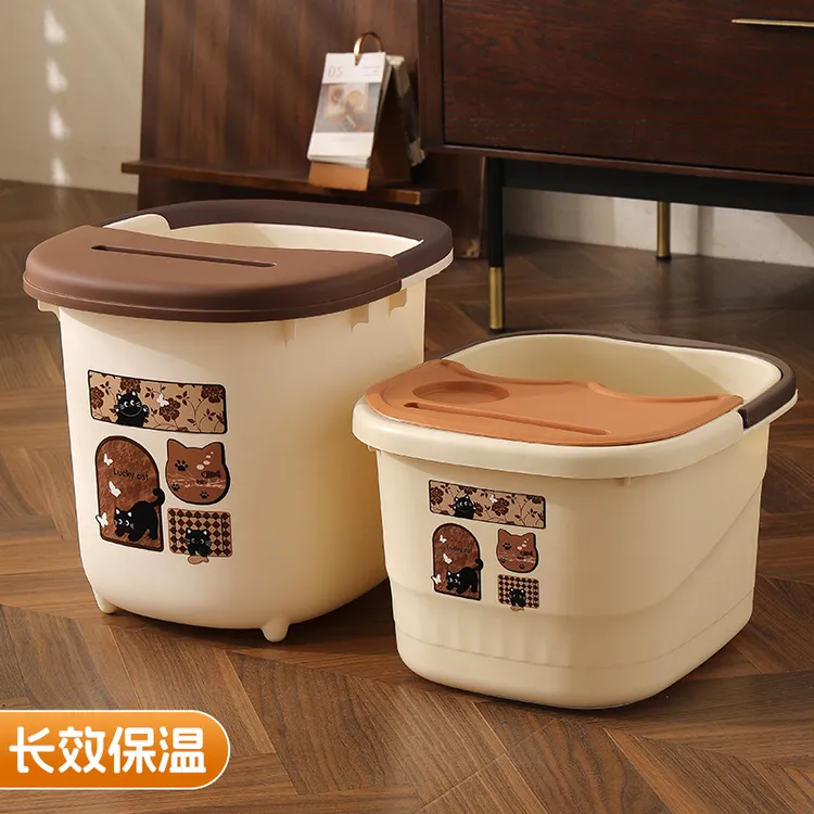 泡脚桶冬季家用宿舍按摩洗脚盆加厚秋冬洗脚桶过小腿中古风足浴桶