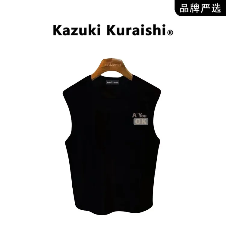 仓石一树宽松夏季背心男个性潮流百搭宽松休闲坎肩潮牌无袖款猛男