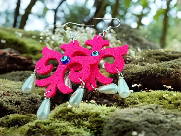 哈萨克民族特色手工耳环