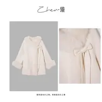 ZHEN.臻 千金风圈圈毛领侧襟蝴蝶结秋冬羊绒+高支澳毛大衣DY8887Z
