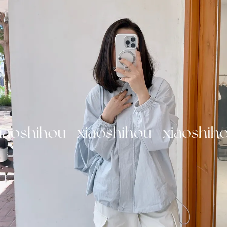 小时候女装店秋款立领薄款宽松风衣外套107