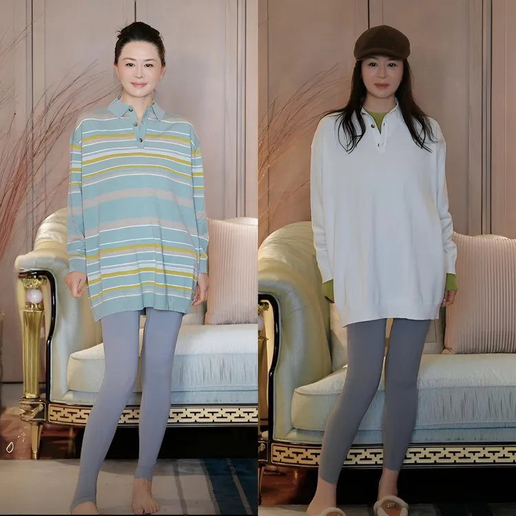 璇之恋·王璇·礼物长T（蓝色条纹/白色）针织衫·王璇原创设计