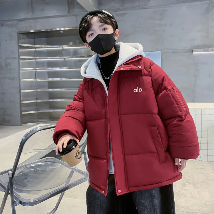 男童冬装棉衣2025新款儿童冬季夹棉加厚棉服中大童青少年保暖潮酷