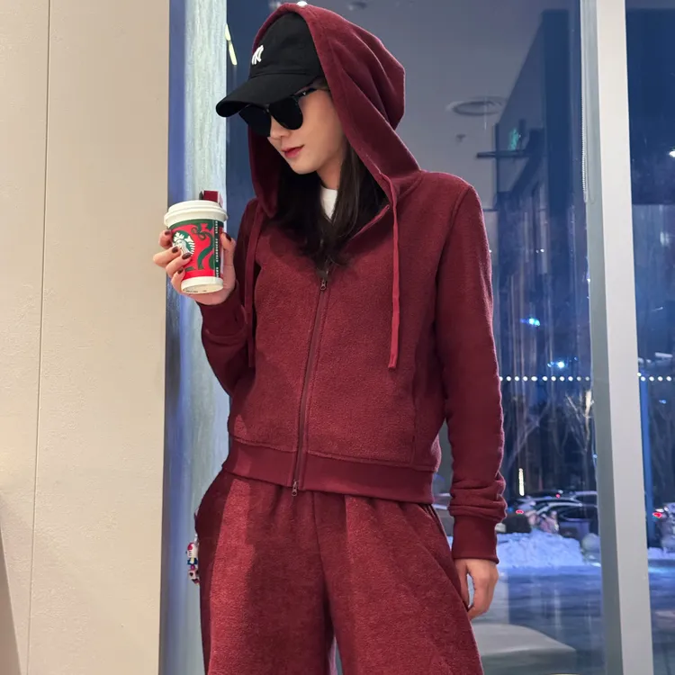 秋冬运动宽松套装日常户外休闲简约时尚百搭保暖连帽7459/5649