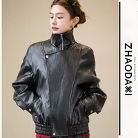 【赵大喜】10.01大上新！黑桃千金皮衣 | 立领/落肩袖/下摆松紧