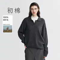 初棉全羊毛POLO针织衫366605053