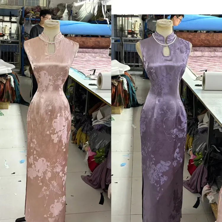 LHMknk1画报夫人原创自制国风新中式甜美旗袍 水滴领比天仙+棠枝