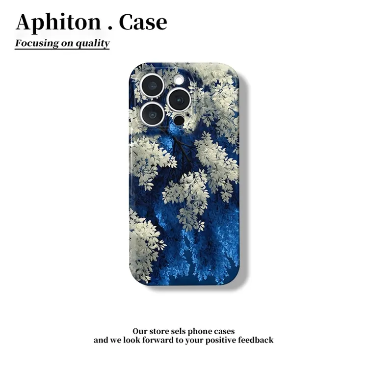 兰知春序兰知春序奥菲顿拼色花朵适用苹果16菲林硬手机壳华为p70