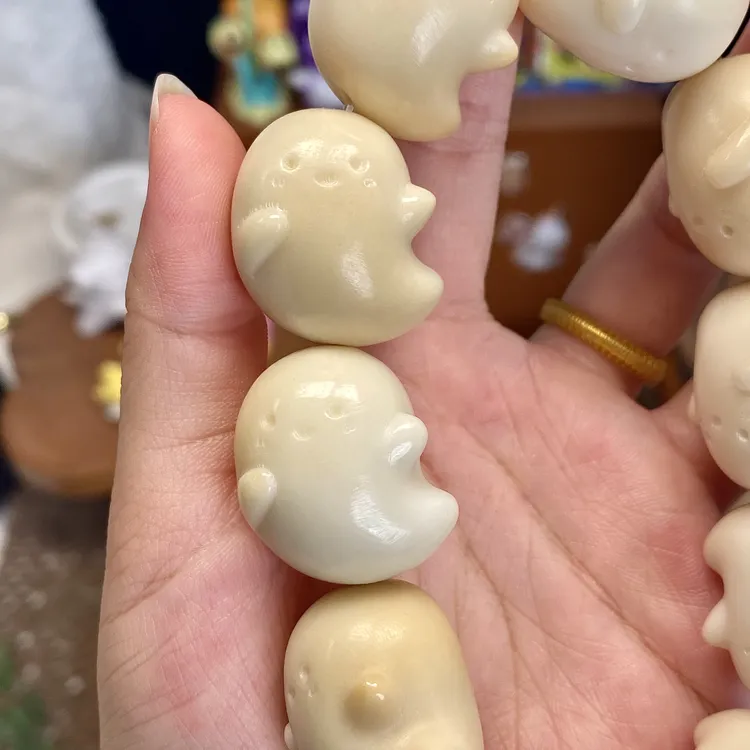 象牙果原果雕刻糖心色小幽灵手串糖心文玩手串
