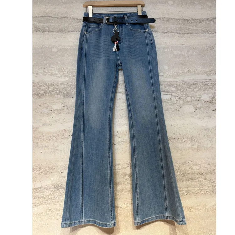 TANTAN 时尚显瘦休闲百搭喇叭春季薄款牛仔裤4627 