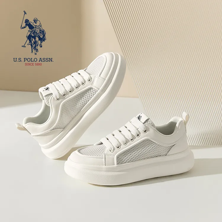 U.S. POLO ASSN.透气夏季增高厚底系带时尚休闲鞋春夏鞋子高智淡